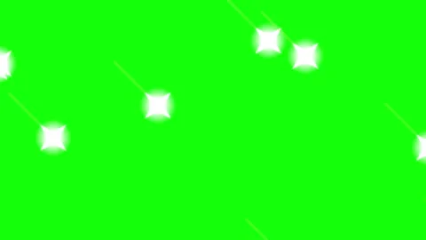 White and Black Star on Green Screen Background Horizontal 16:9 Video stock 339444874