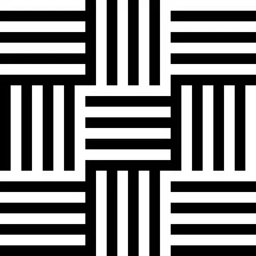 White and Black Stripes Cement Tiles Vector Illustration Stock Illustration