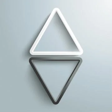White and black triangles elevator infographic Ilustración de archivo