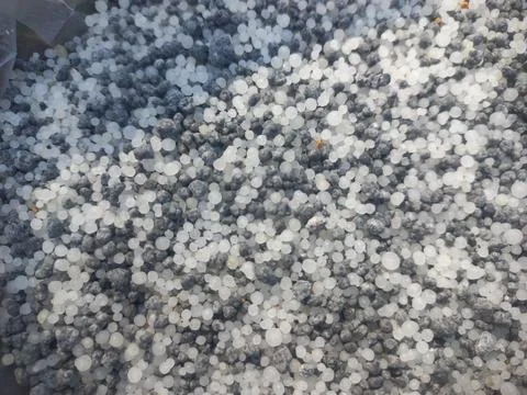 White and black urea in a plastic bag, Stock Photos