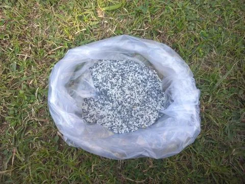 White and black urea in a plastic bag, Stock Photos