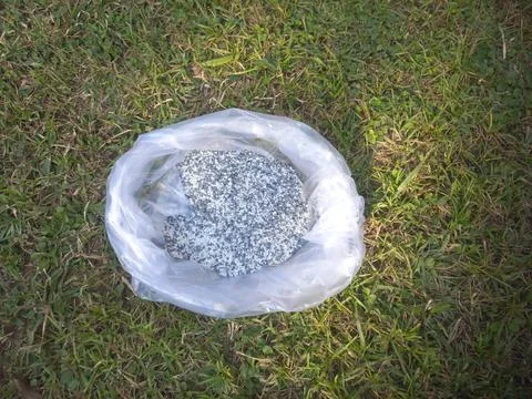 White and black urea in a plastic bag, Stock Photos