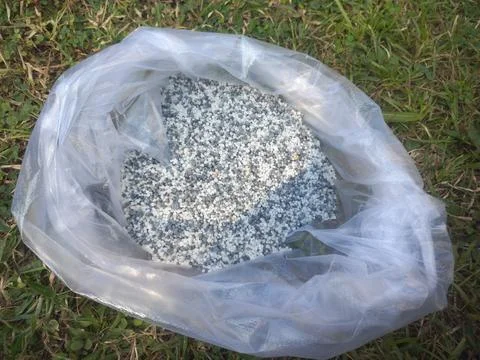 White and black urea in a plastic bag, Stock Photos