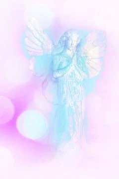 A white and blue angel background Stock Illustration