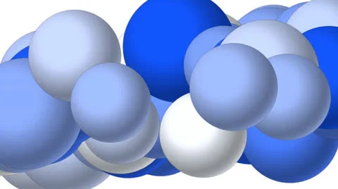 White and blue balls in slow motion. Background Stock Footage 24696698