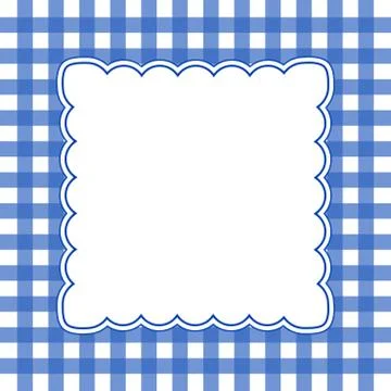 White and blue gingham background Stock Illustration