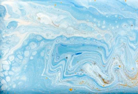 White and blue marbling pattern. Marble liquid texture. Stock Illustration