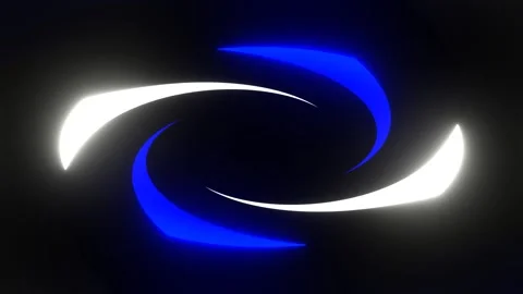 White and Blue Neons Move on Spiral Background VJ Loop in 4K Stock Footage 315895330