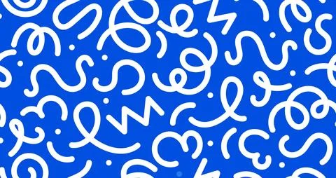 White and blue squiggle line pattern background 스톡 일러스트