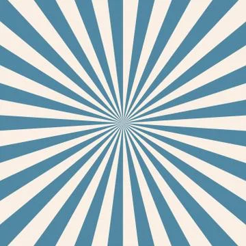 White and blue sunburst pattern background Stock Illustration