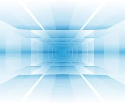 White and blue vector background - technology or sci-fi theme Stock Illustration