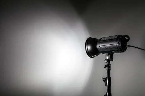 White and Bright Shape Created with Studio Light Flashes Stock Photos