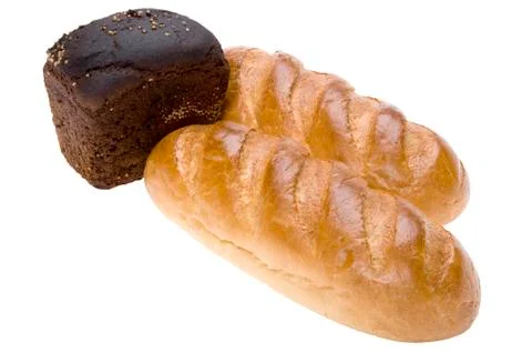White and broun bread Stock Photos