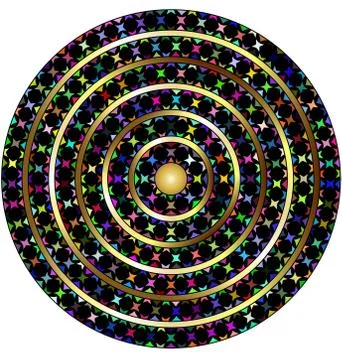 White and colored circles Stock Illustration