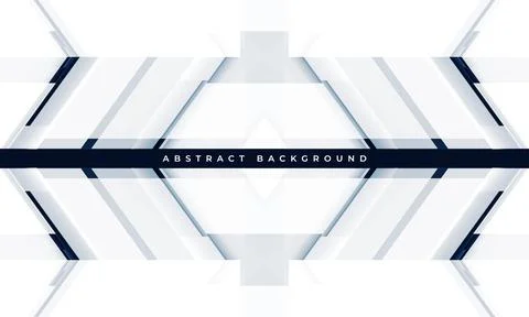 White and dark blue 3D abstract background with technology geometric shapes and Stock Illustration