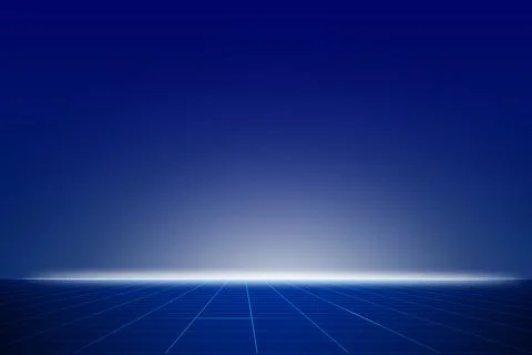 White and dark blue abstract perspective background with squares. Stock Illustration
