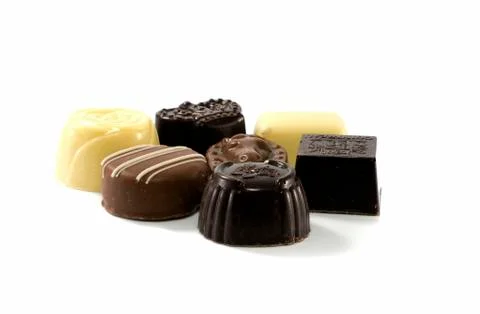 White and dark chocolade Stock Photos