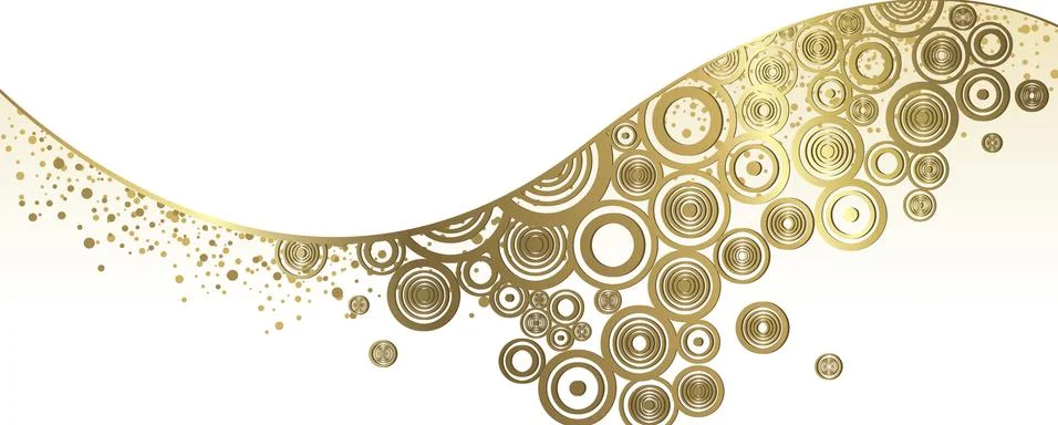 White and gold banner Stock Illustration