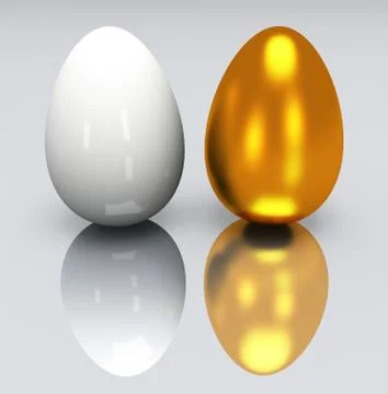 White and gold egg Stock Illustration