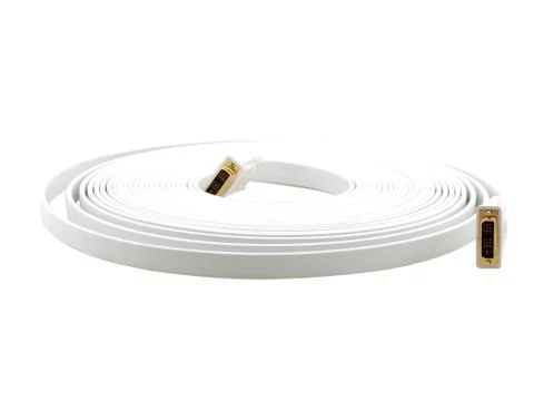 White and Gold Flat DVI Lead Stock Photos