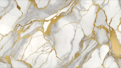White and Gold marble texture for tile wallpaper luxurious background Stock Footage 292985698