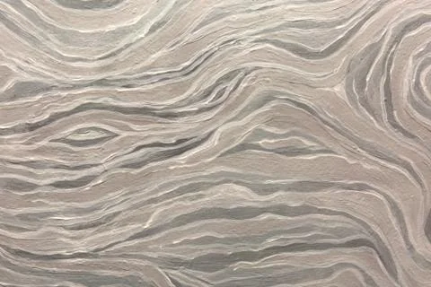 White and gray abstract wave pattern. Oil paint texture. Illustrazione stock