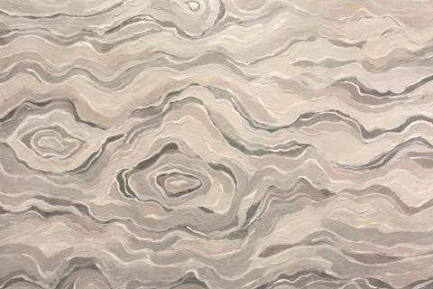 White and gray abstract wave pattern. Oil paint texture. Illustrazione stock