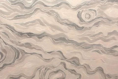 White and gray abstract wave pattern. Oil paint texture. Illustrazione stock