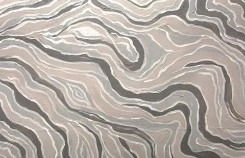 White and gray abstract wave pattern. Oil paint texture. Stock Illustration