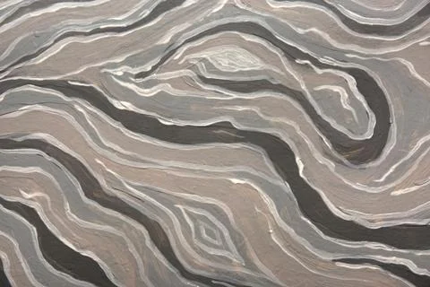White and gray abstract wave pattern. Oil paint texture. Illustrazione stock