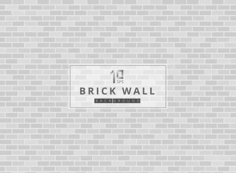 White and gray brick wall background texture. Stock Illustration