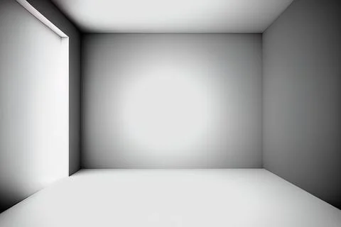 White and gray gradient background of an empty studio room. for your artistic Stock Illustration