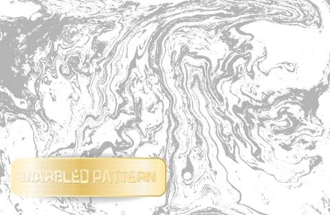 White and gray marble pattern. Light marbling texture. Decorative marbled Stock Illustration