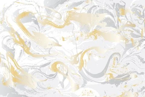 White and gray marble texture. Gold marbled pattern. Light vector surface. イラスト素材