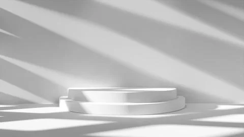 White and gray studio background.Clean room.3D image. Stock Illustration