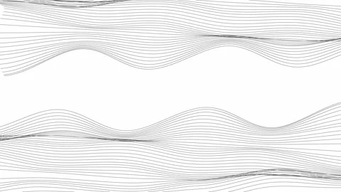 White and gray wave lines on minimalist modern background Stock Footage 320658703