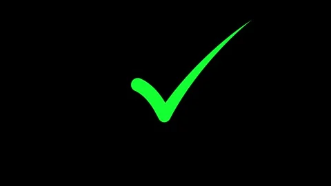 White and Green check mark on transparent background. Check mark symbol. ap.. Stock Footage 327758081
