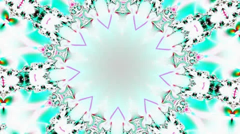 White and Green Kaleidoscope Stock Footage 27144341