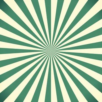 White and green sunburst pattern background Stock Illustration