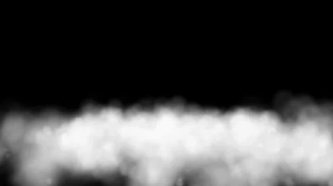 White and grey clouds occupying the bottom half of the screen, smoke particle cg Stock Footage 38604267