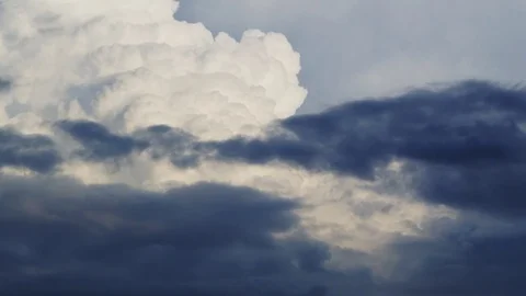 White and grey clouds in the sky Video stock 74097435
