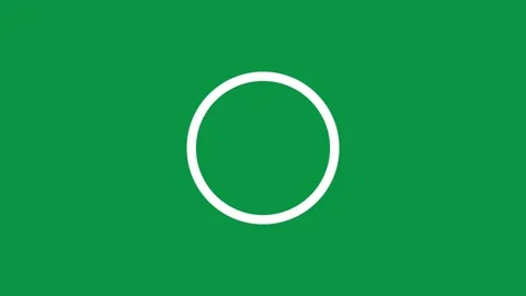 White and grey geometric line and circle expansion animation on green background Stock Footage 331988930