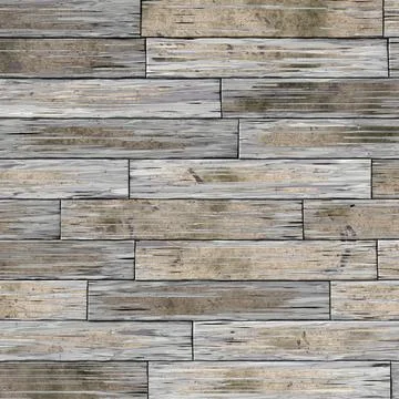 White and Grey Peeling Paint on Wooden Planks Texture. 3D rendering illustration Stock Illustration