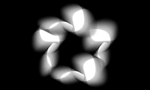 White and grey ringed blur cylinder shapes Stock Illustration