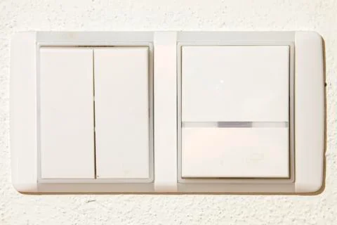 White and grey switch for light Stock Photos