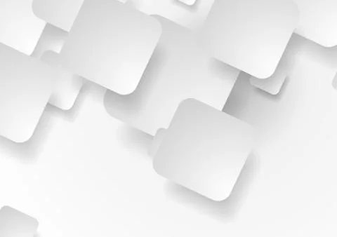 White and grey tech paper squares background イラスト素材