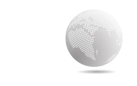 White and grey technology circle and computer science abstract background. Bu Stock Illustration