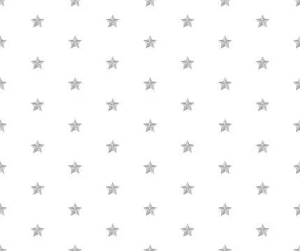 White and grey vector seamless pattern with stars Illustrazione stock