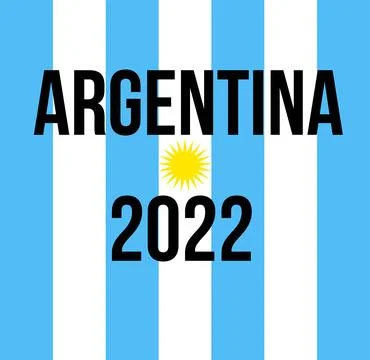 White and light blue lines with the words argentina champion Stock Illustration