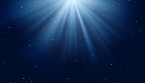 White and light blue rays on the dark blue background. Vector illustration. 스톡 일러스트